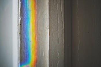 wall with rainbow colors