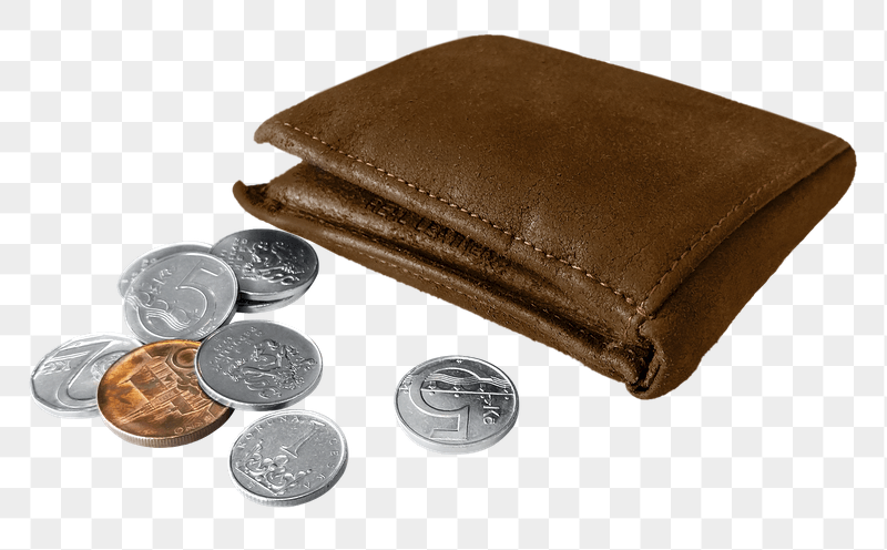 Wallet & coins png sticker, | Free PNG - rawpixel