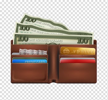 Wallet Leather Handbag Icon, color purse dollar money transparent background PNG clipart