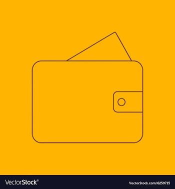  					Wallet line icon vector image														