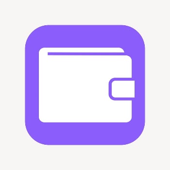 Wallet payment icon, flat square | Free Icons - rawpixel
