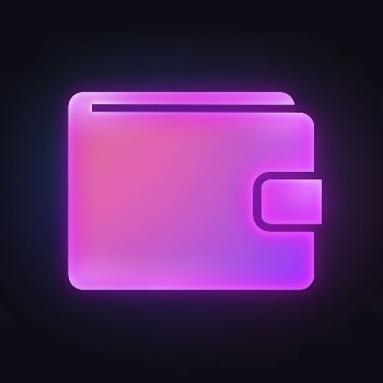Wallet payment icon, neon glow | Free Icons - rawpixel