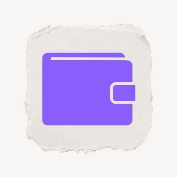 Wallet payment icon, ripped paper | Free PSD - rawpixel