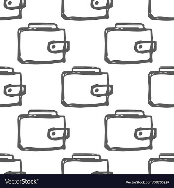wallet seamless pattern shopping business