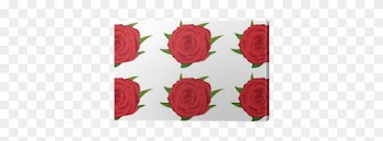 Wallpaper Pattern With Of Red Roses On White Background - Garden Roses