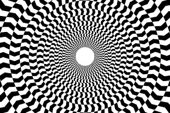 Wallpaper with psychedelic optical illusion Free Vector