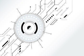 Wallpaper with white technology Free Vector