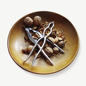 Walnuts with nutcracker  collage | Free PSD - rawpixel