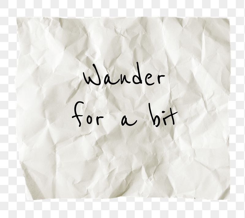 Wanderlust png quote, crumpled paper | Free PNG - rawpixel