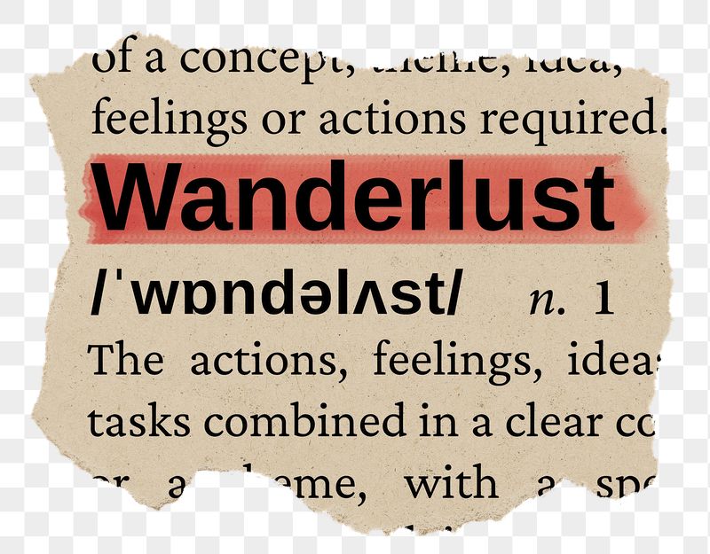 Wanderlust png word sticker, torn | Free PNG - rawpixel