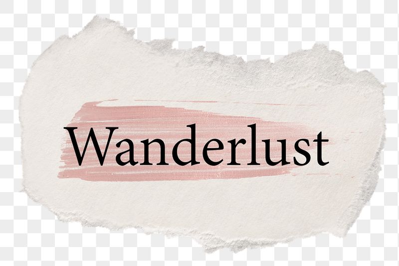 Wanderlust png word sticker typography, | Free PNG - rawpixel
