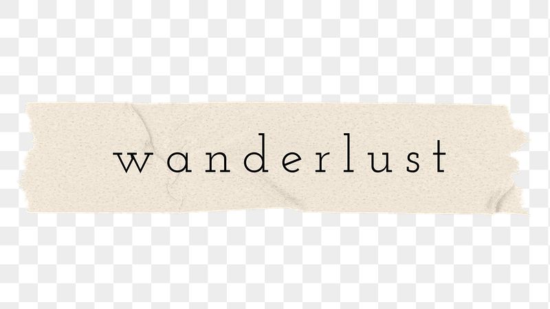 Wanderlust png word, torn paper | Free PNG - rawpixel