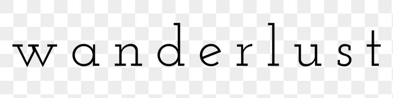 Wanderlust word png, simple typography | Free PNG - rawpixel