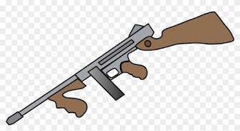 War Clipart Firearm - Cartoon Machine Gun