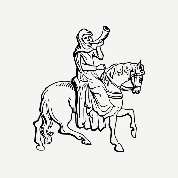 War horn collage element, medieval | Free PSD Illustration - rawpixel