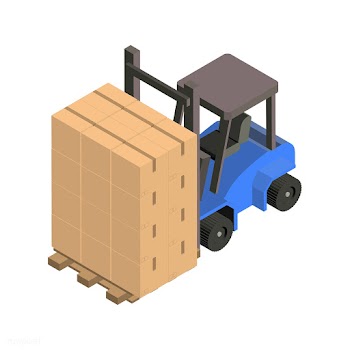 Warehouse forklift isolated on background | Free stock vector - 393265