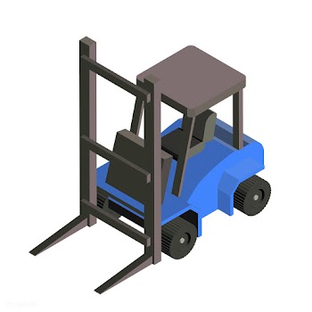 Warehouse forklift isolated on background | Free stock vector - 393312