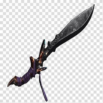 Warframe Bowie knife Machete Weapon Ghazal, Frame lotus transparent background PNG clipart