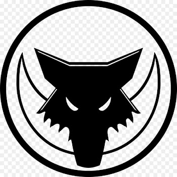 Warhammer 40,000 Black Legion Space Marines Badge Gray wolf - dreams vector 