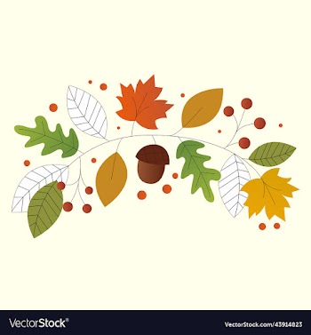 warm and colorful autumn leaves and berries