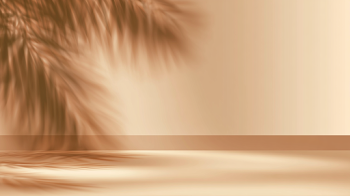Warm Beige Abstract Background with Palm Leaf Shadows