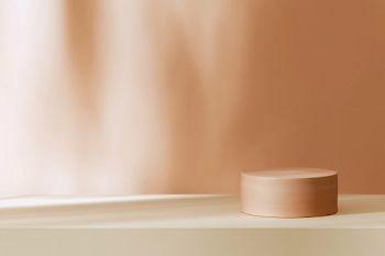 Warm Peach Beige Minimal Abstract Backdrop