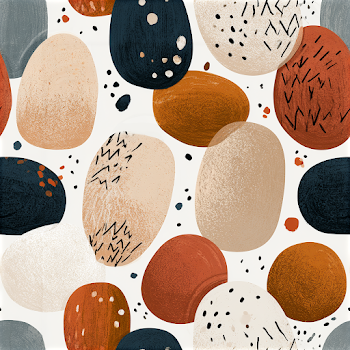 Warm Terracotta Abstract Geometric Pattern
