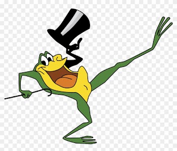 Warner Bros Michigan J Frog Logo Black And White - Hello My Baby Hello My Honey