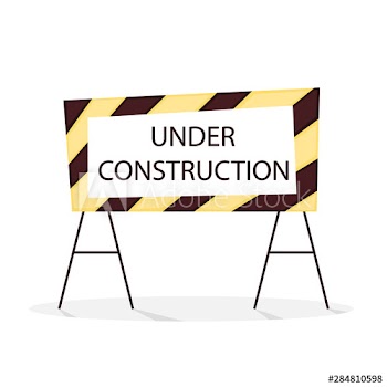 Warning road sign