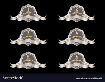 warranty badge design elements collection