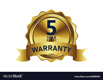 warranty badge element gold color