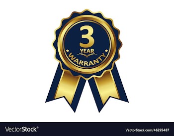warranty badge elements gold color