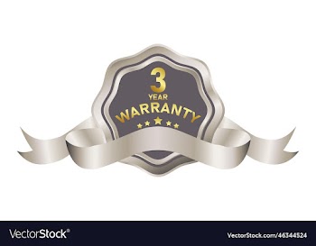 warranty badge in gold silver color