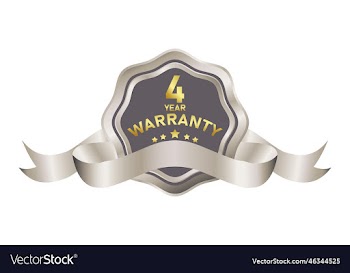warranty badge in gold silver color