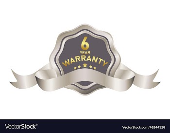 warranty badge in gold silver color
