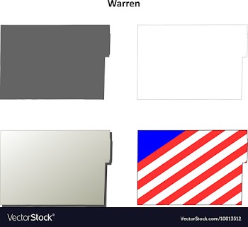Warren Map Icon Set vector image