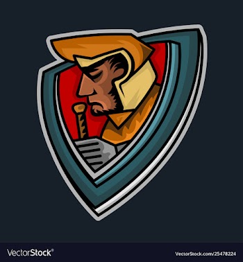 Warrior badge design vector image