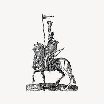 Warrior clipart, drawing illustration vector. | Free Vector Illustration - rawpixel