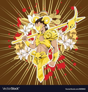 Warrior emblem vector image