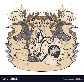 Warrior emblem vector image
