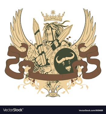 Warrior emblem vector image
