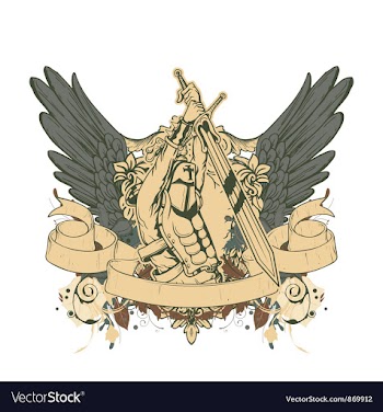 Warrior emblem vector image