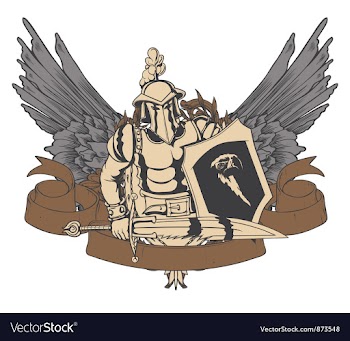 Warrior emblem vector image