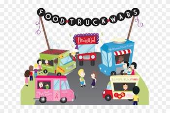 Wars Clipart War Zone - Cute Cartoon Food Trucks