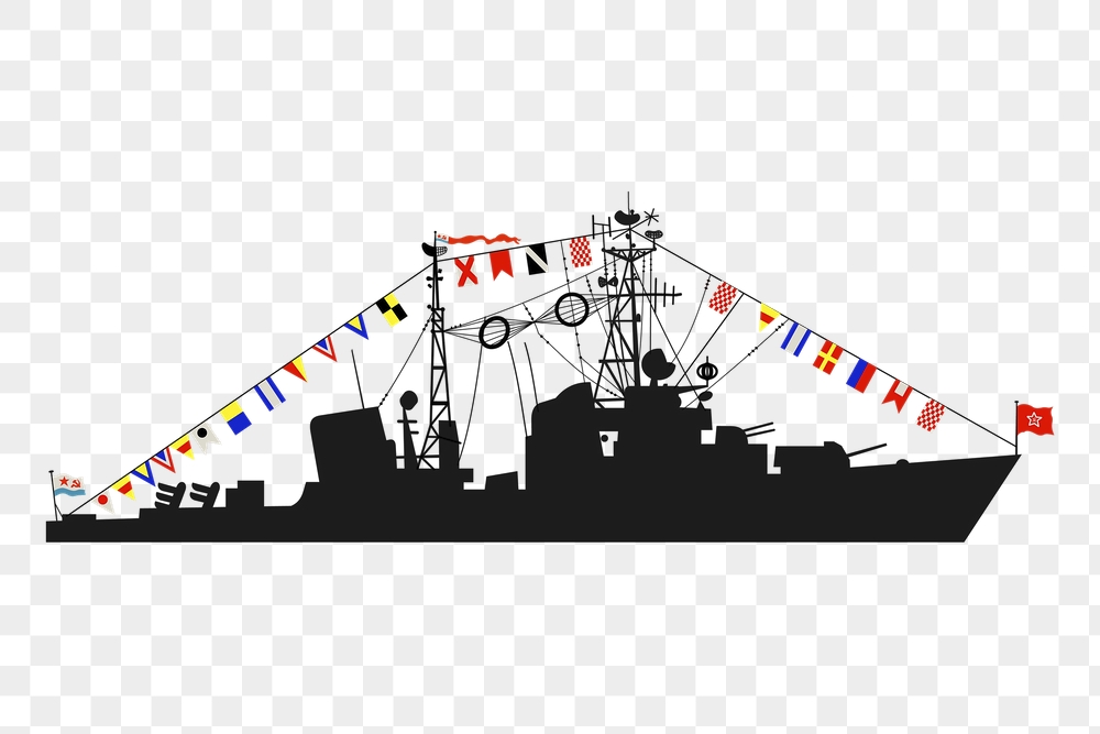 Warship silhouette png sticker, vehicle | Free PNG - rawpixel
