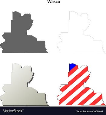 Wasco Map Icon Set vector image