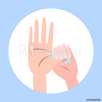Wash hand with soap