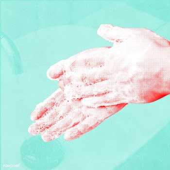 Wash your hands against the germs green background | Free  illustration - 2324134