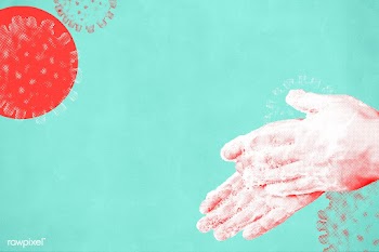 Wash your hands against the germs green background | Free  illustration - 2324257