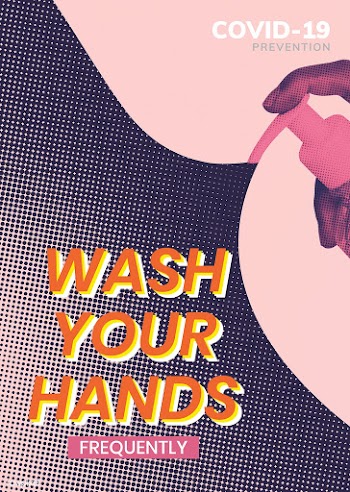 Wash your hands frequently during coronavirus pandemic social template.. | Free  illustration - 2312828